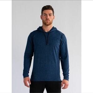 SODO SLU Premium Performance Heathered Blue Moss Fabric Hoodie Size XL